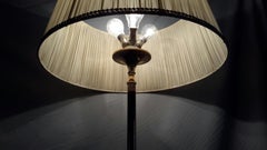 Elegant French Mid-Century Modern Bronze Lamp Floor by Arlus, 1950s