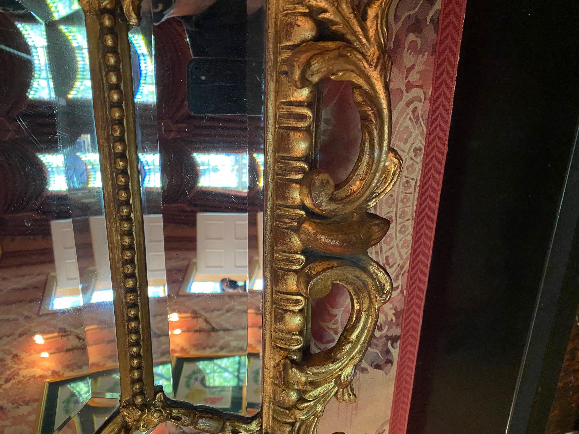 Elegant French Napoleon III Period Parclose Gilt Wood Mirror For Sale 5