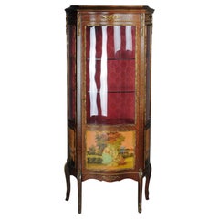 Used Elegant French Ornamental display case, gilded bronze, Louis XV
