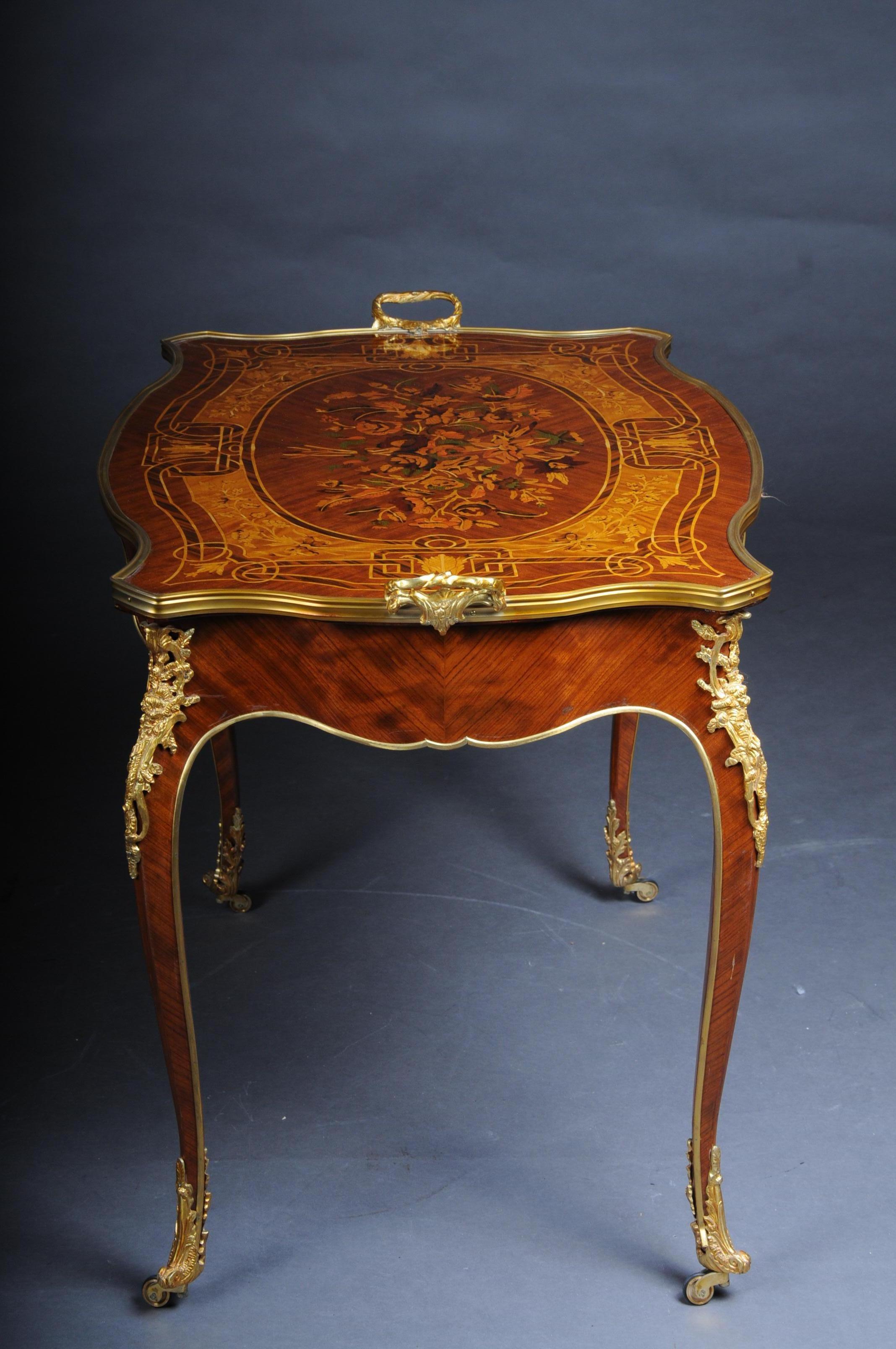20th Century Elegant French Salon Table in Louis Quinze Style