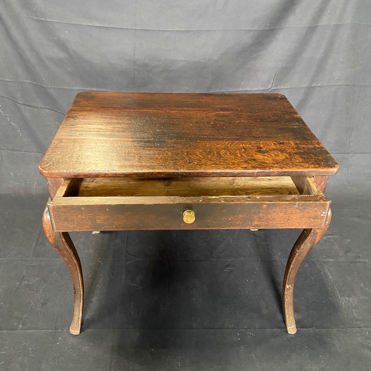 Louis XV Elegant French Side Table or Desk with Hooved Feet For Sale