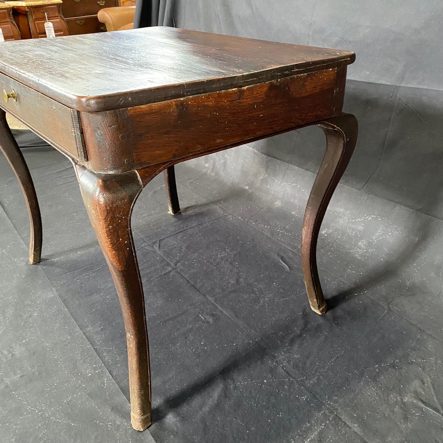 Elegant French Side Table or Desk with Hooved Feet For Sale 2