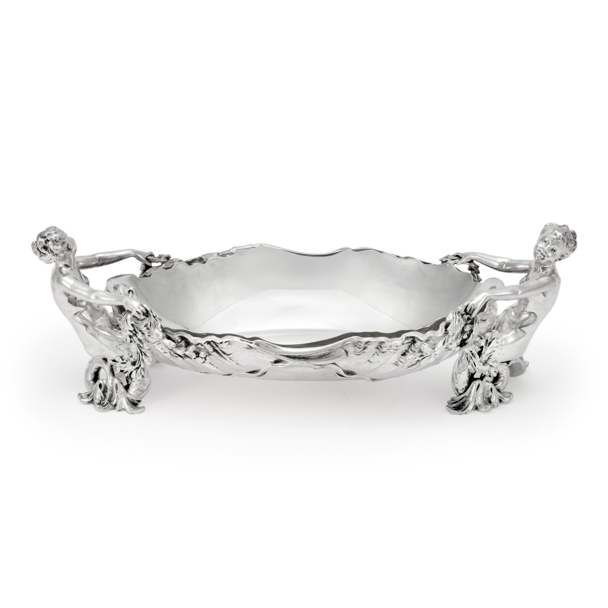Elegante centro de mesa francés bañado en plata de Christofle en Bueno estado para la venta en Miami, US