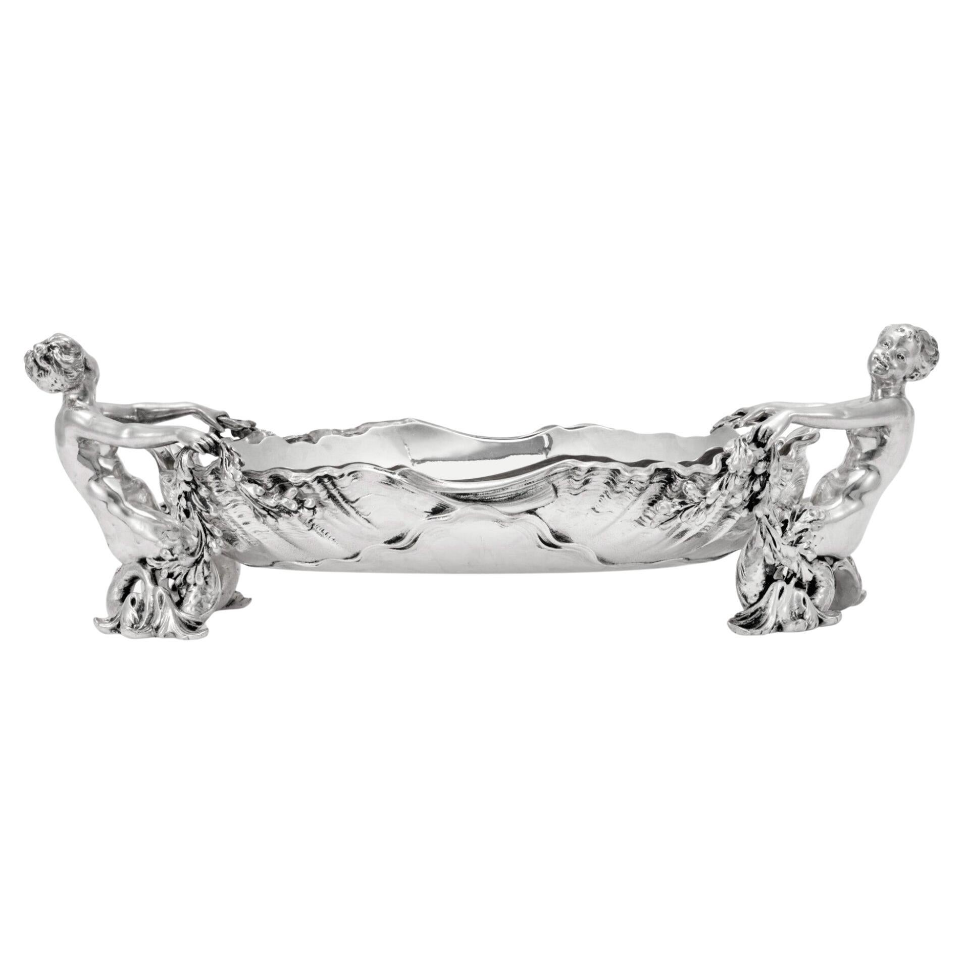Elegant French Silver-Plated Centerpiece by Christofle