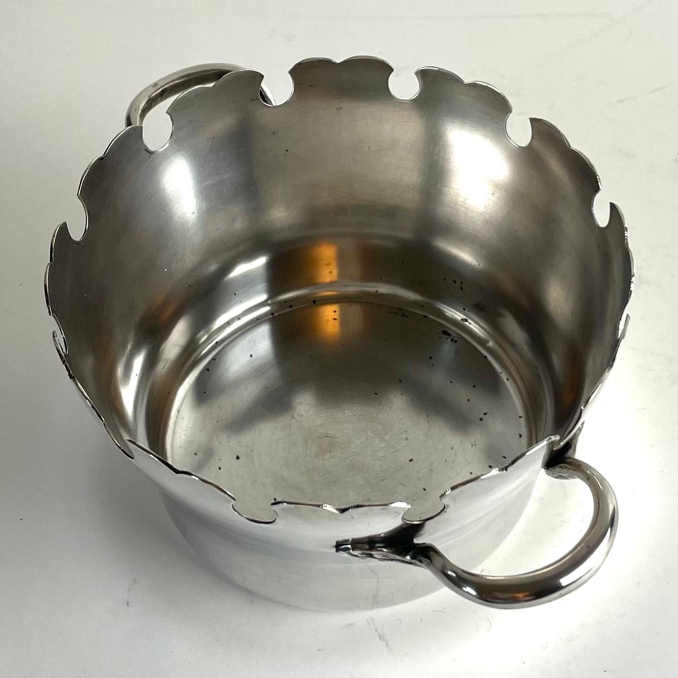 Elegante enjuagador francés de copas de vino chapado en plata, siglo XIX en Bueno estado para la venta en Knivsta, SE
