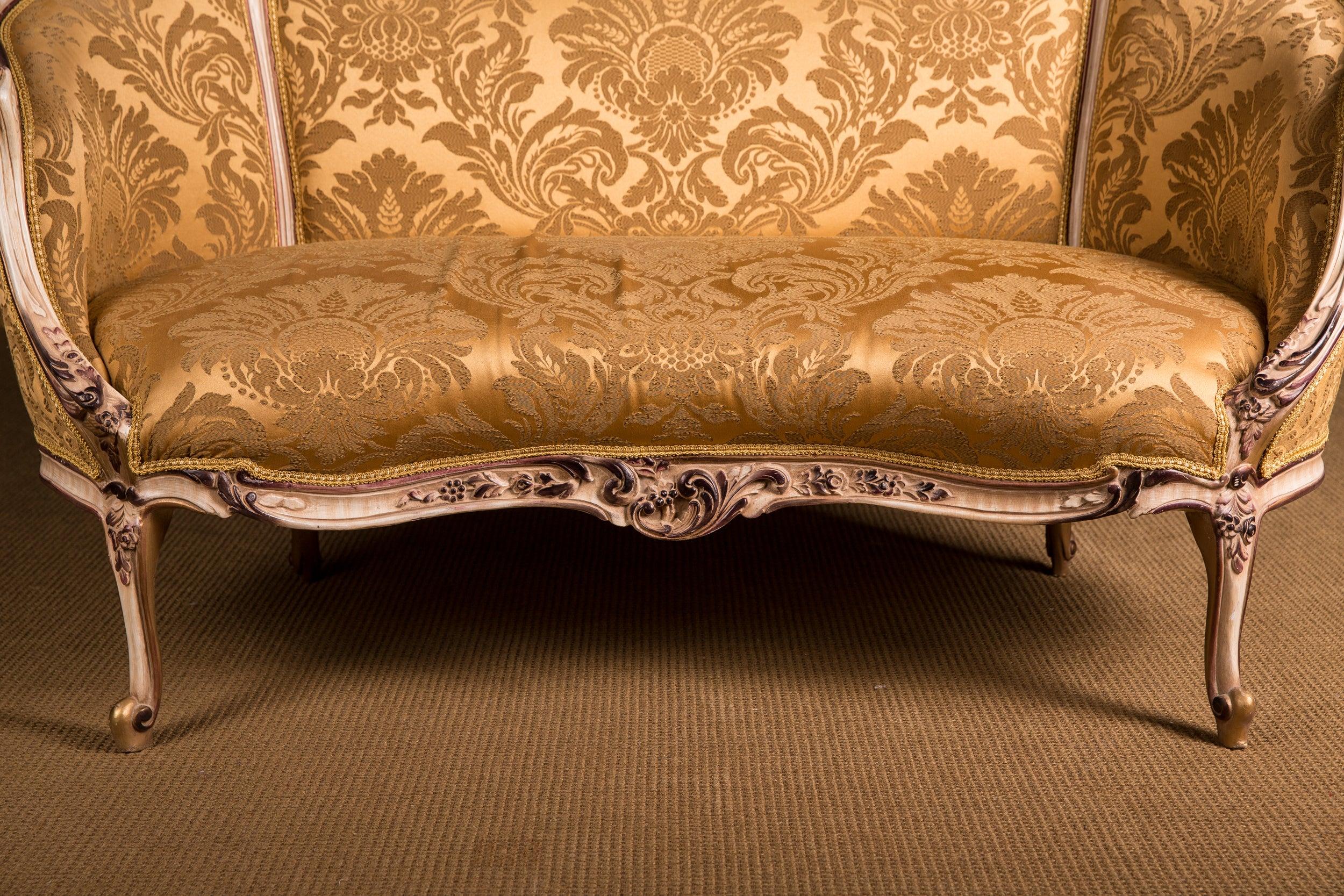 Louis XVI Elegant French Sofa Canape in Louis Seize Style