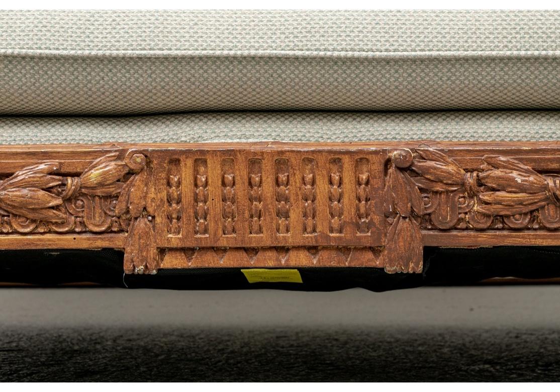 Elegant French Style Carved Sofa For Sale 1