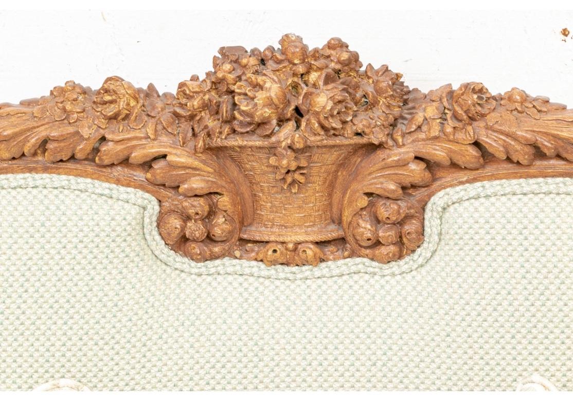 Elegant French Style Carved Sofa For Sale 4