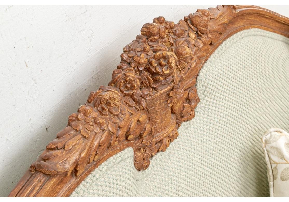 Elegant French Style Carved Sofa For Sale 7
