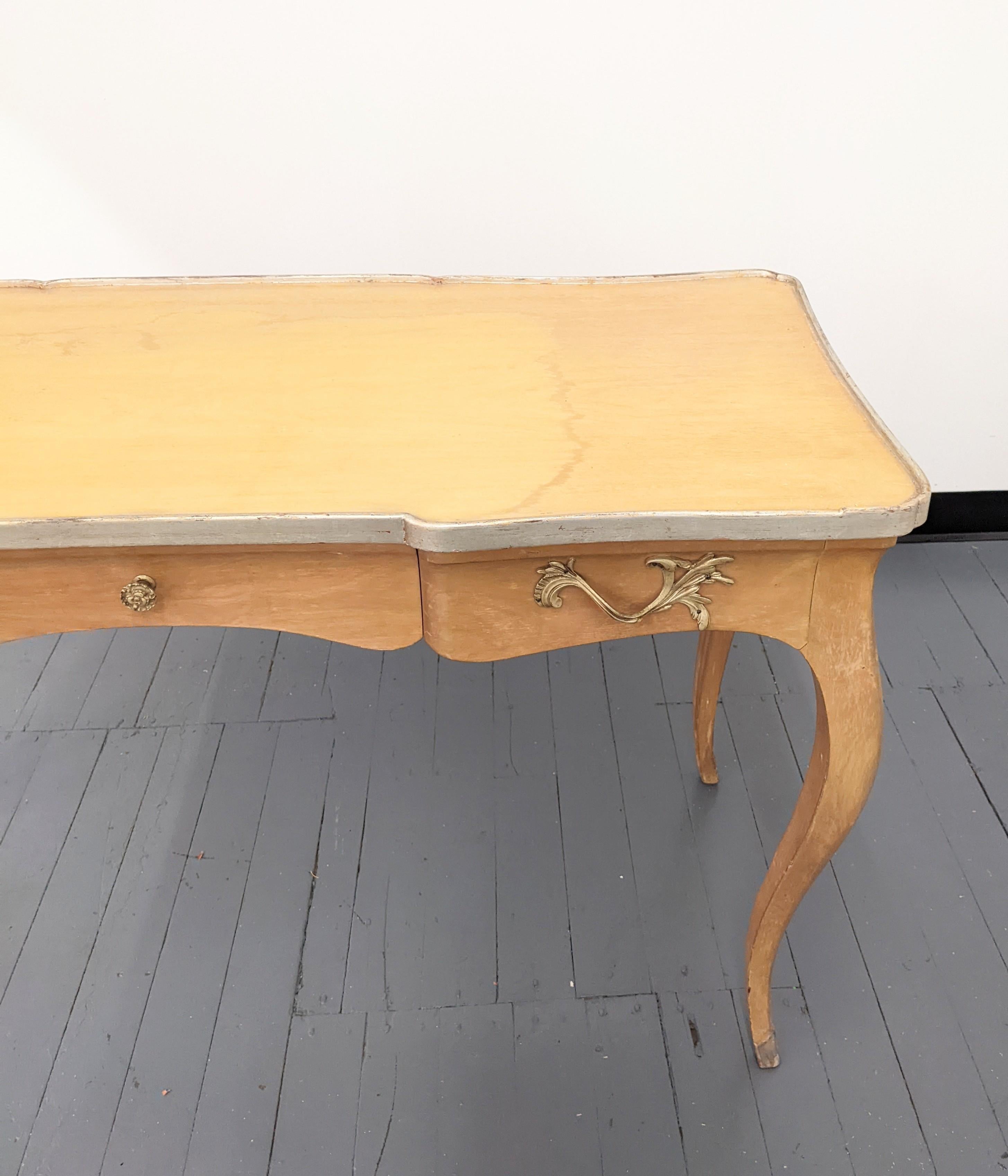 Wood Elegant French Style Writing Desk For Sale