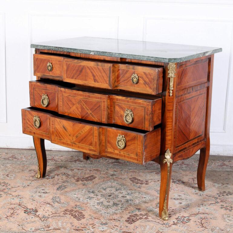 Bronze Elegant French Transitional Commode For Sale