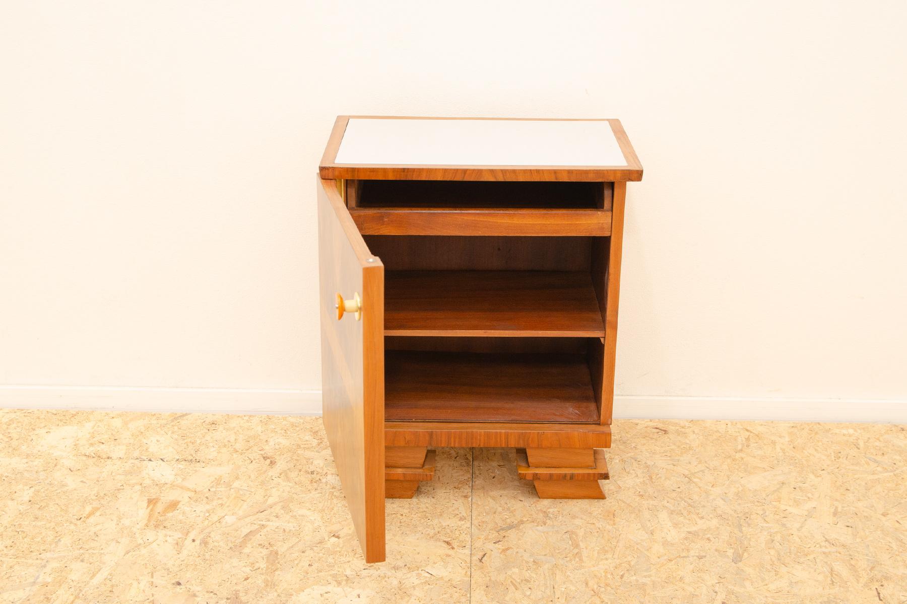 Elegant Fully renovated Art Deco night stand, 1930s, Bohemia For Sale 5