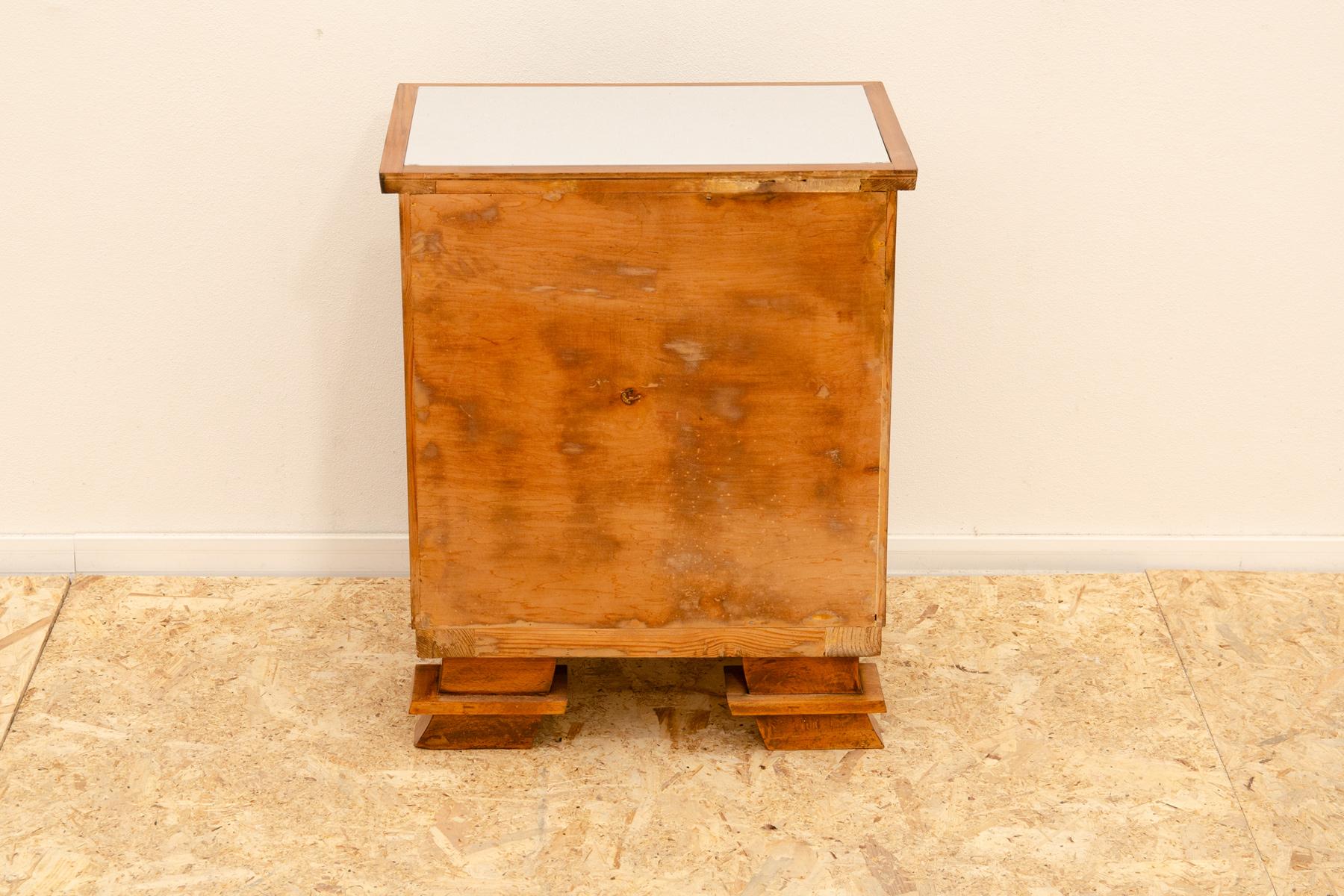 Elegant Fully renovated Art Deco night stand, 1930s, Bohemia For Sale 12
