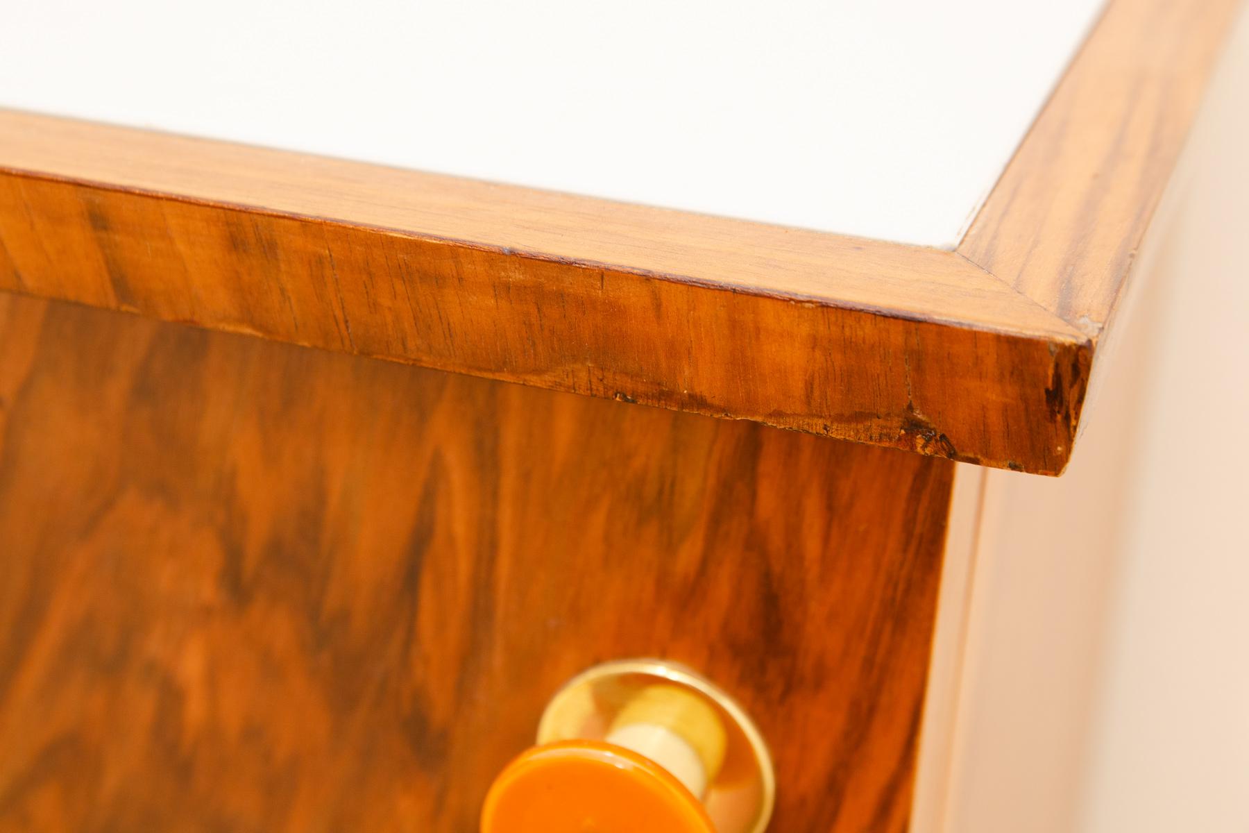 Elegant Fully renovated Art Deco night stand, 1930s, Bohemia For Sale 2