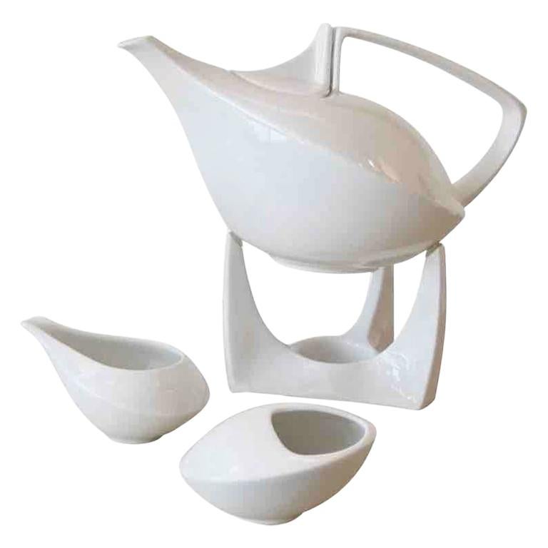 Elegante Juego de Té Futurista Friesland Porcelain Vintage, Alemán en venta