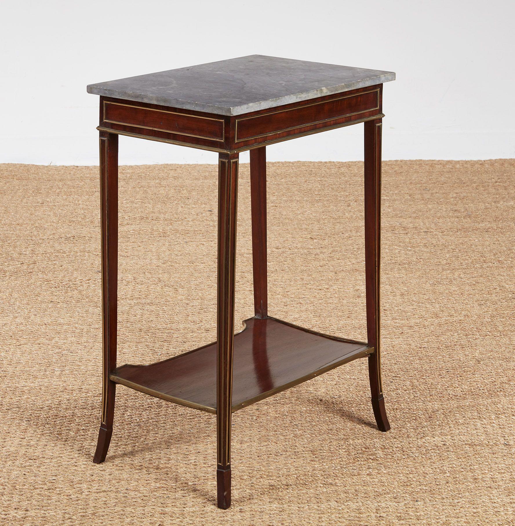 Elegant George IV Mahogany and Brass Table For Sale 5