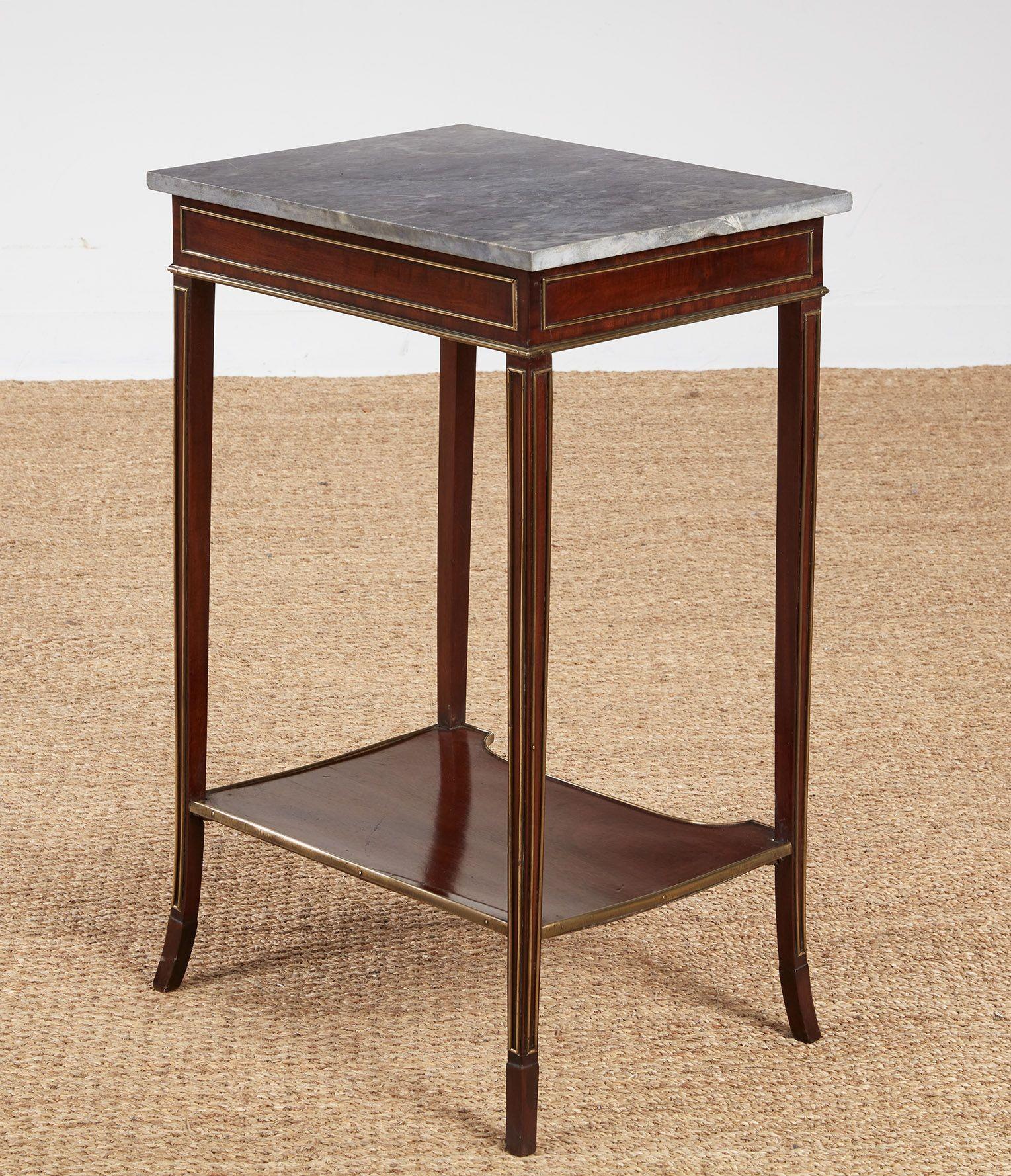 Elegant George IV Mahogany and Brass Table For Sale 7