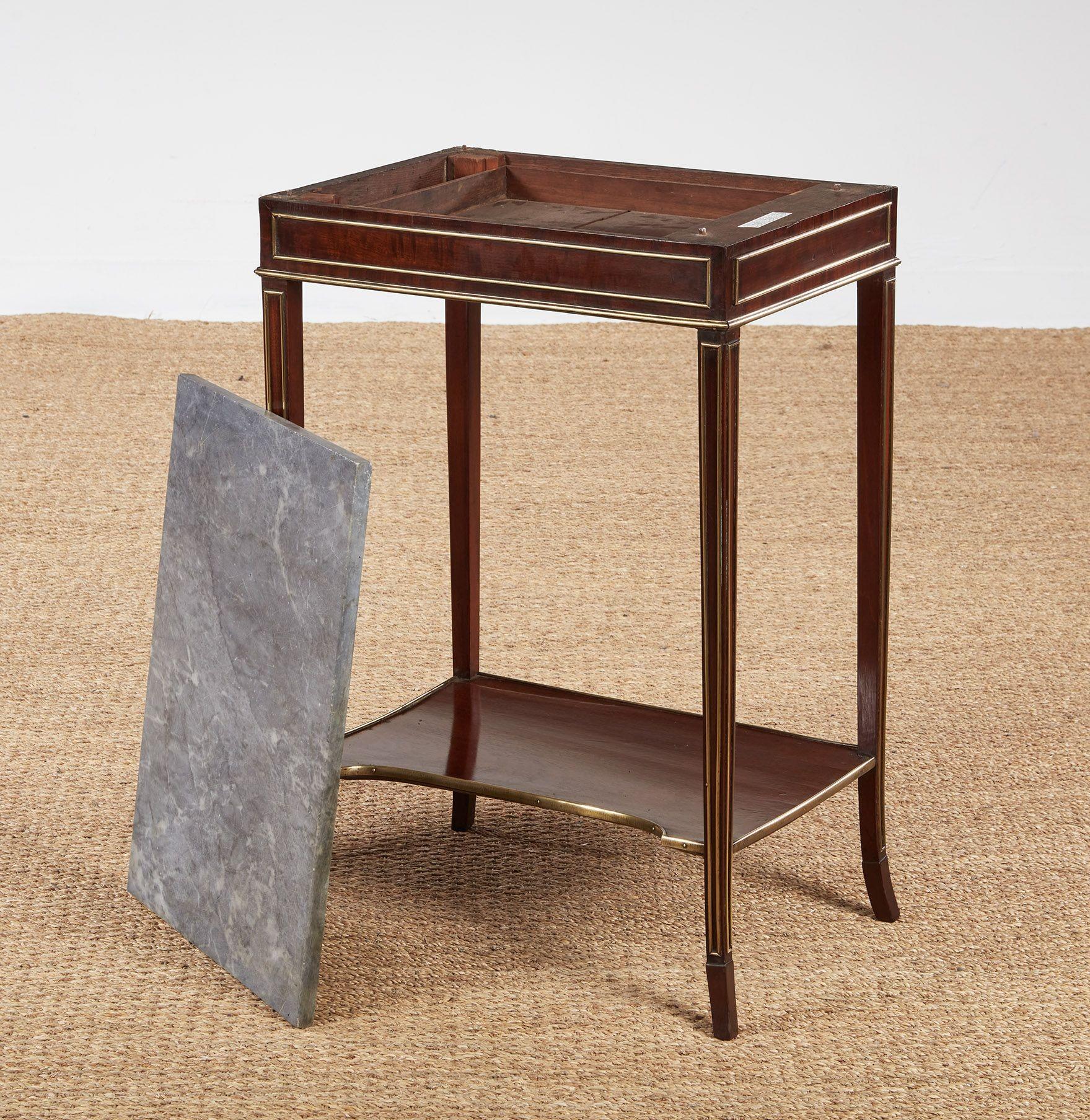 Elegant George IV Mahogany and Brass Table For Sale 8