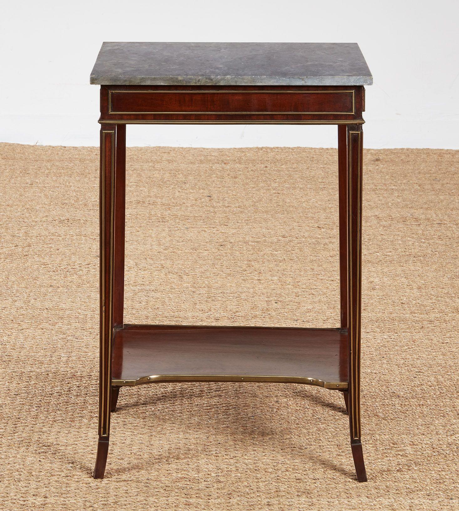 English Elegant George IV Mahogany and Brass Table For Sale