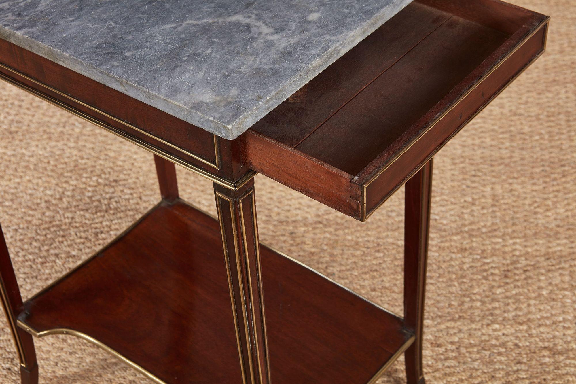 Elegant George IV Mahogany and Brass Table For Sale 2