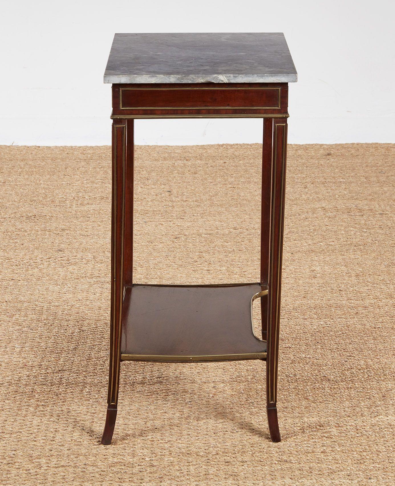 Elegant George IV Mahogany and Brass Table For Sale 3