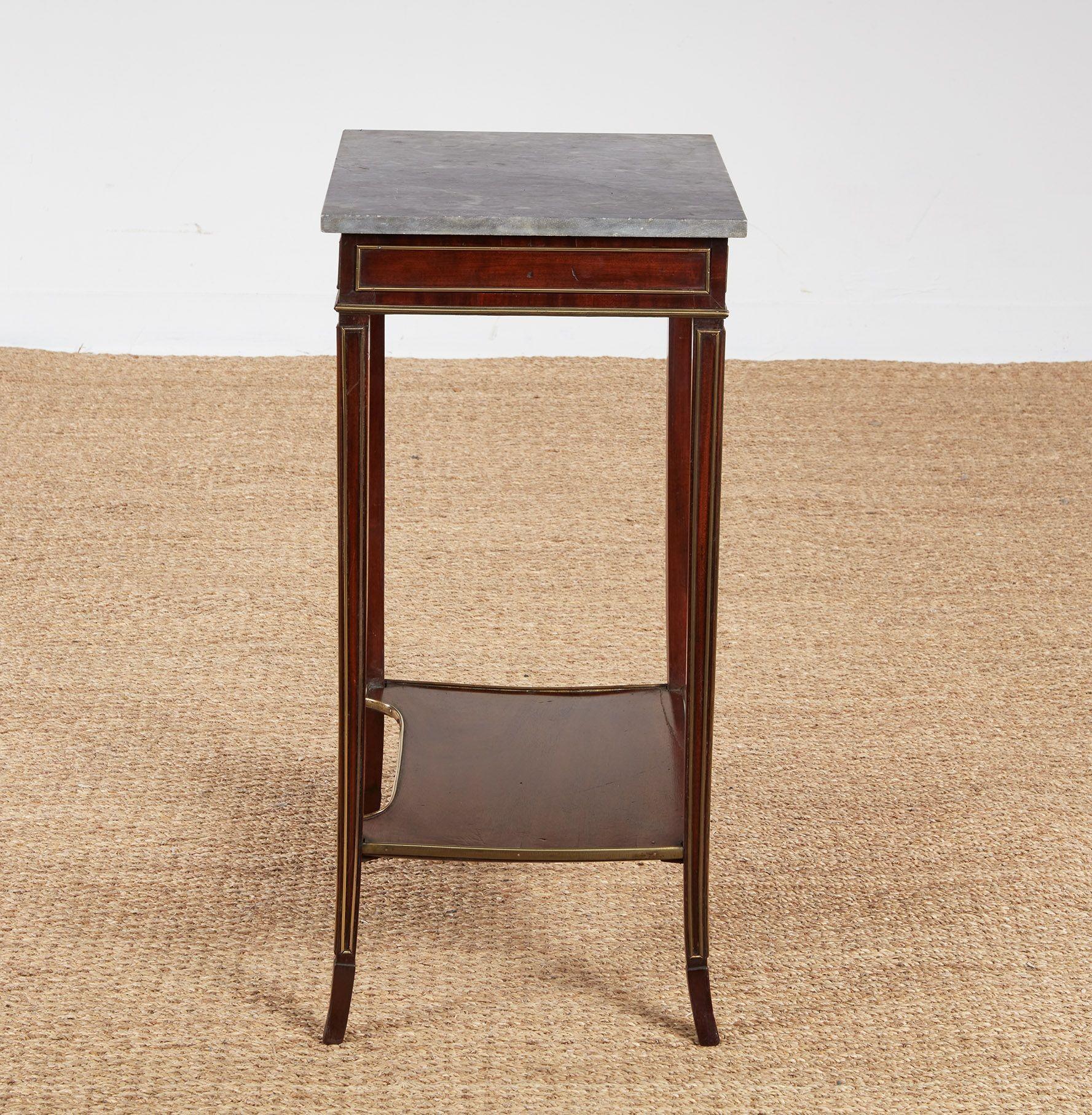 Elegant George IV Mahogany and Brass Table For Sale 4