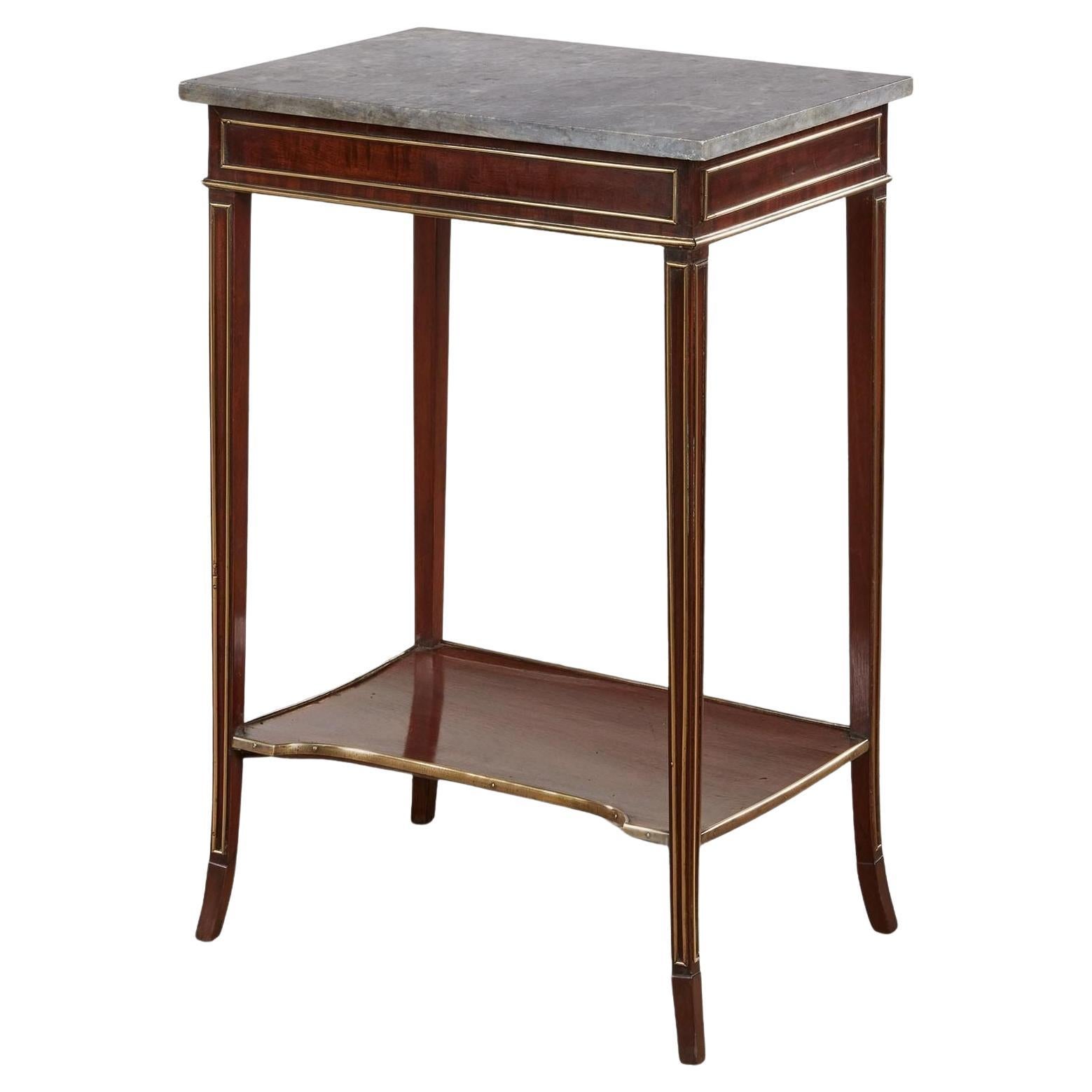 Elegant George IV Mahogany and Brass Table For Sale