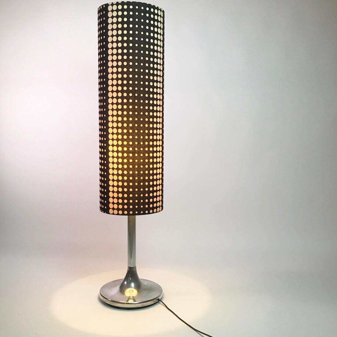 Textile Elegant German Space Age Floor Lamp by Kaiser Leuchten, Germany 1970s For Sale