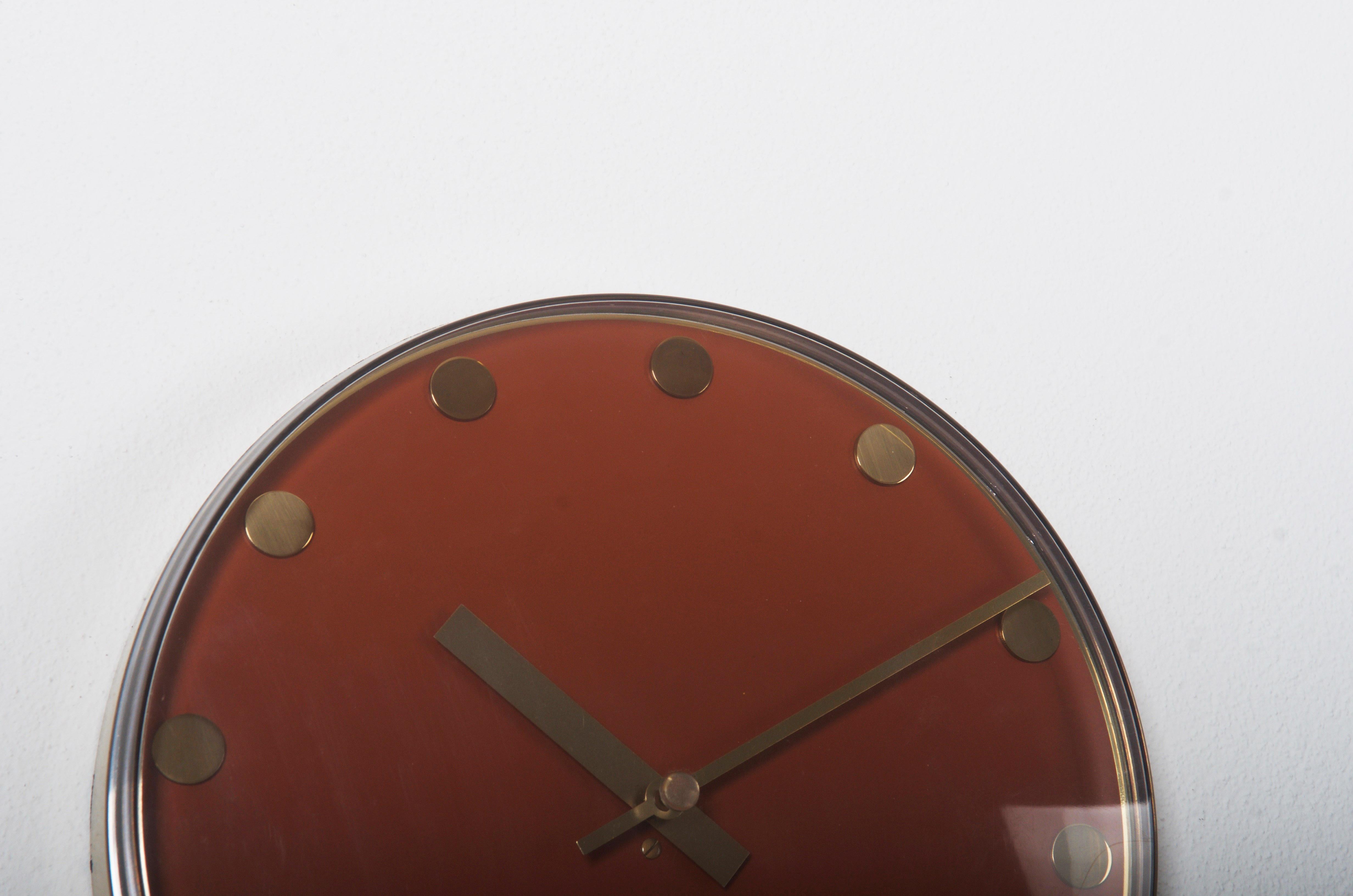 Industrial Elegant German Telenorma Electric Wall Clock