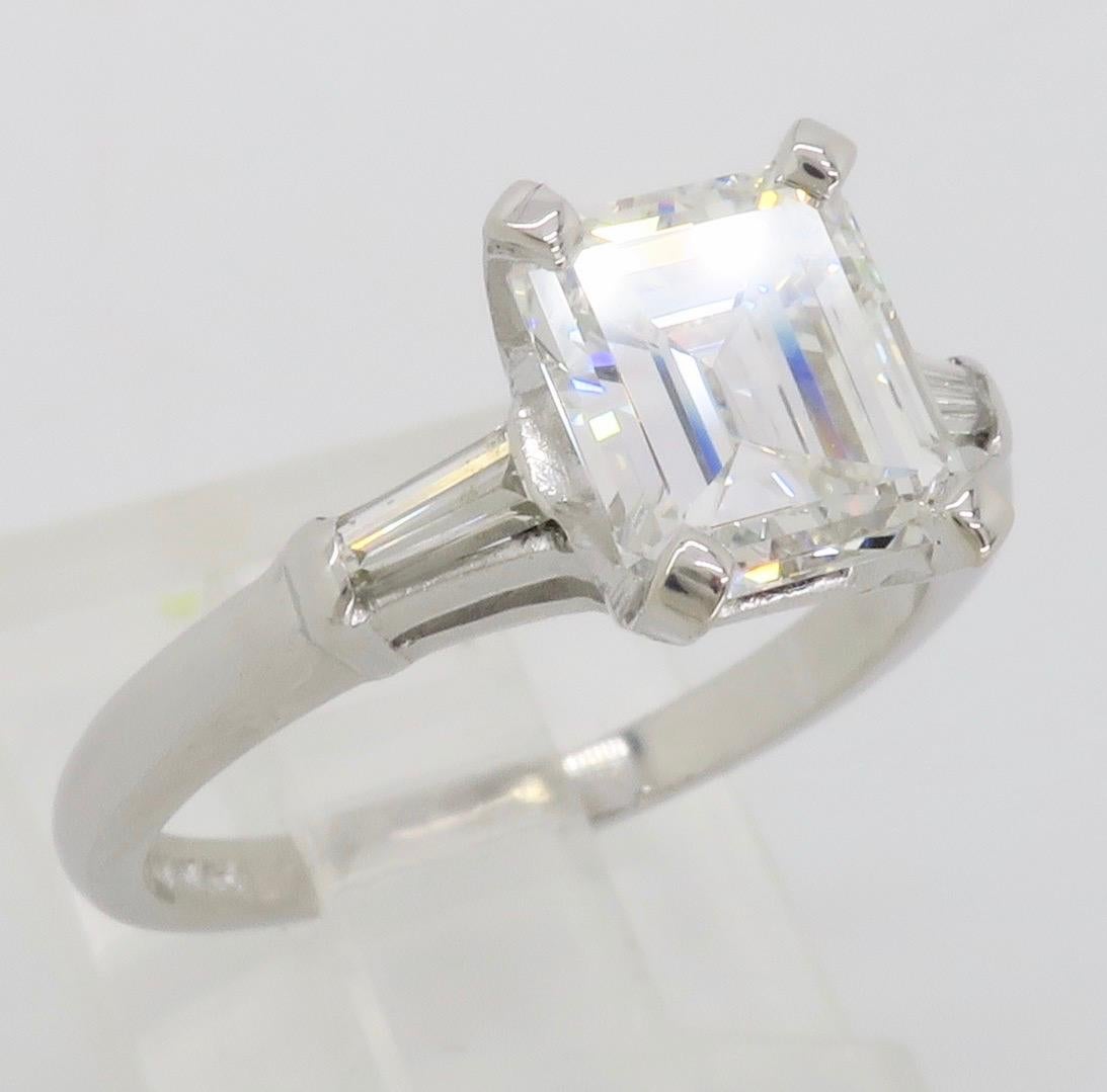 emerald cut with baguettes