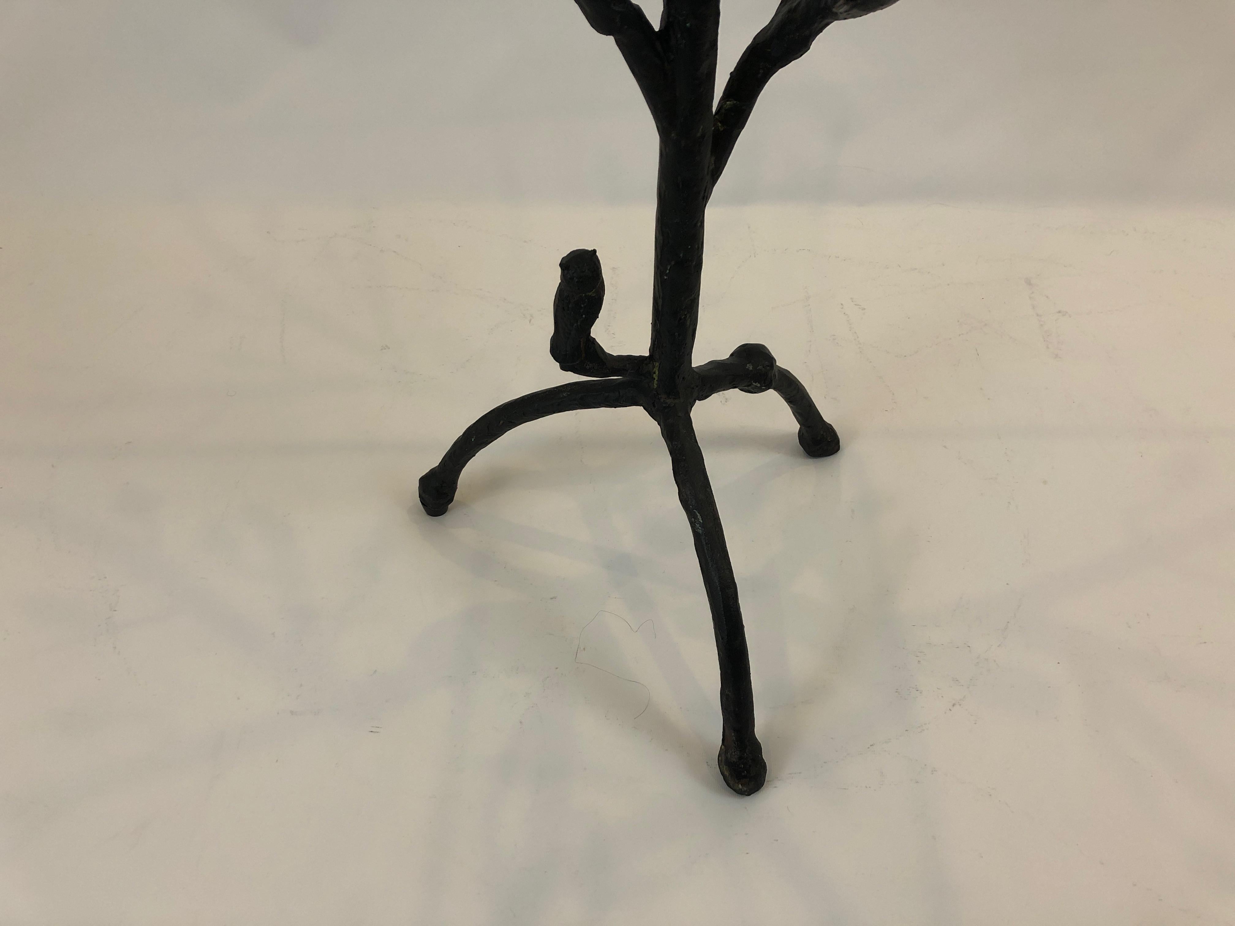 Elegant Giacometti Style Iron Based Side Table 1