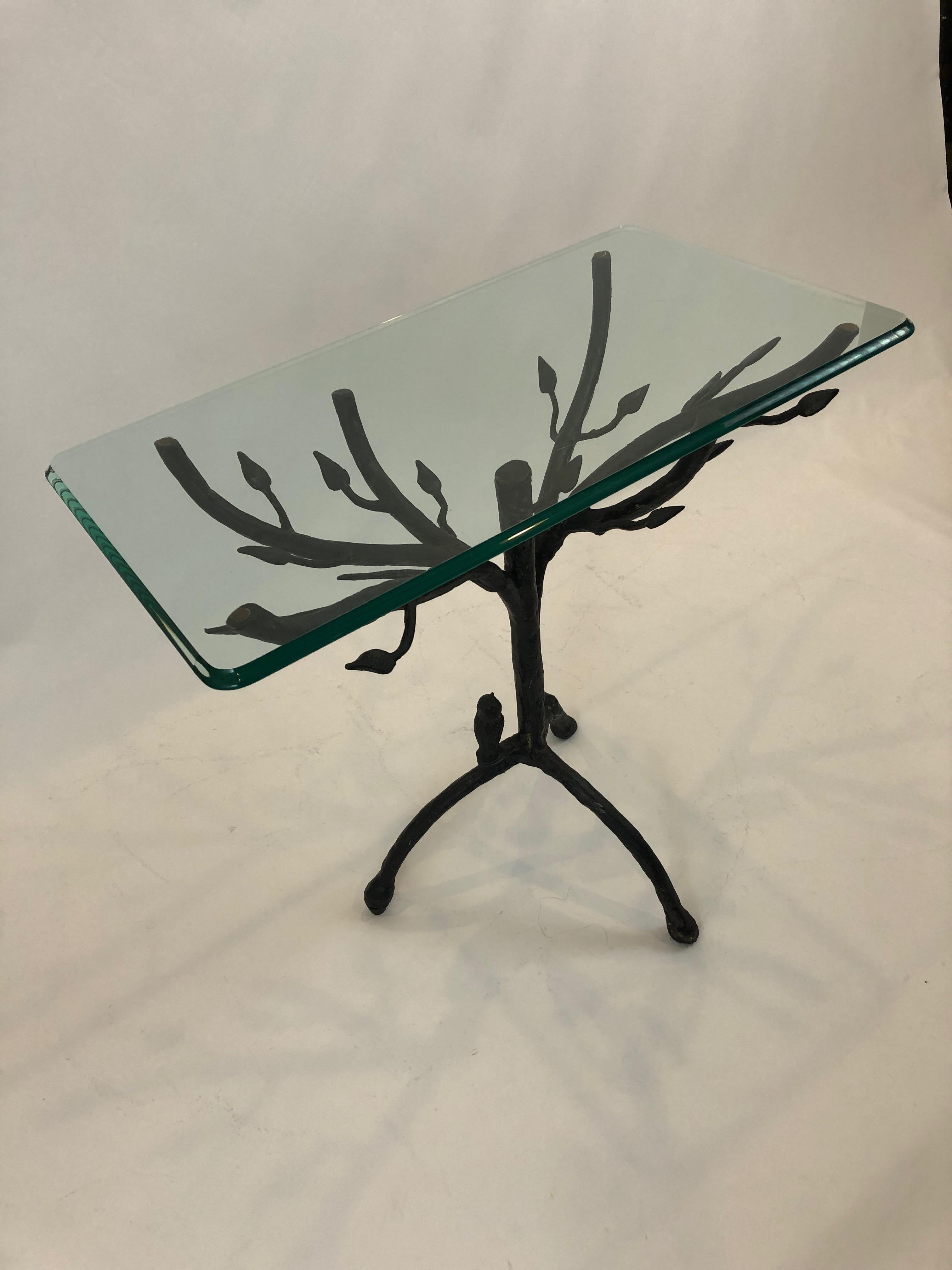 Elegant Giacometti Style Iron Based Side Table 2