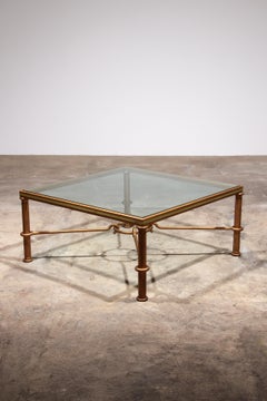 Elegant Gilded Iron Coffee Table by Giovanni Banci, Italy 1970