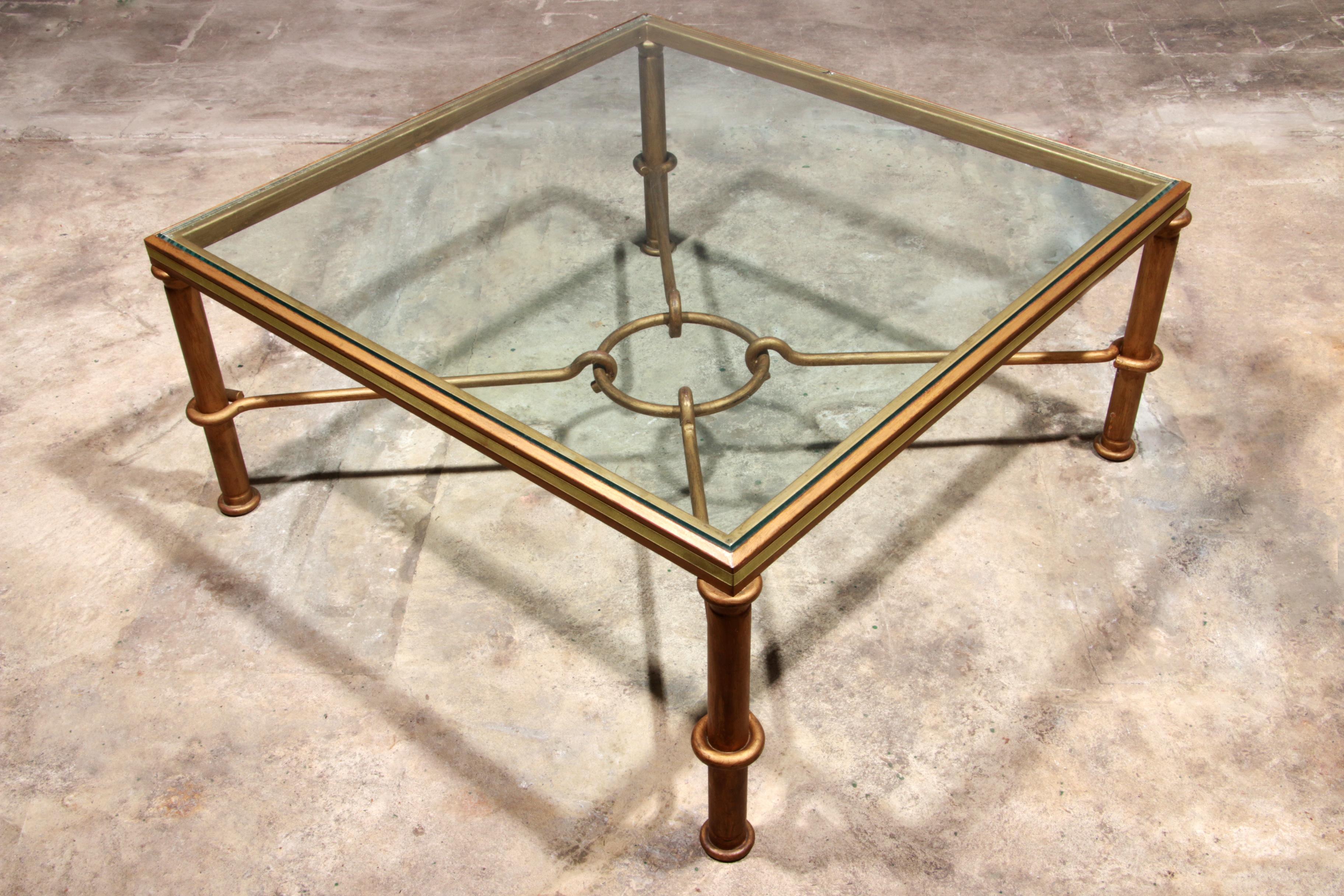 Mid-Century moderno Eleganza del tavolino in ferro dorato di Giovanni Banci, Italia 1970 in vendita