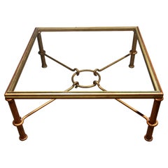 Eleganter Couchtisch aus vergoldetem Eisen von Giovanni Banci, Italien 1970