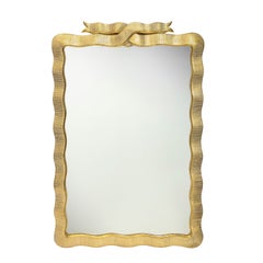 Elegant Gilded Ribbon-Frame Mirror 1950s