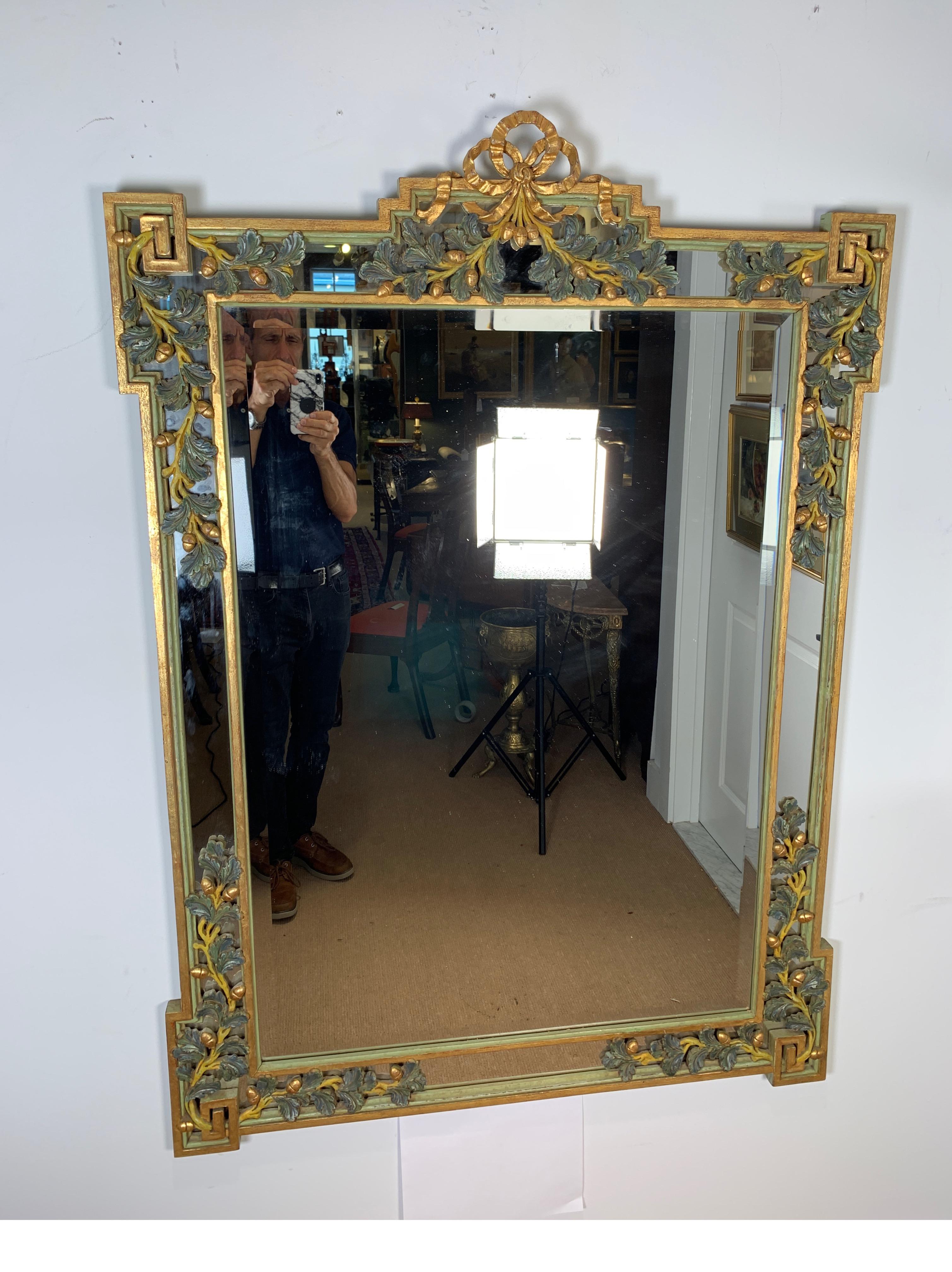 Elegant Gilt Acorn and Leaf Motif Mirror 4