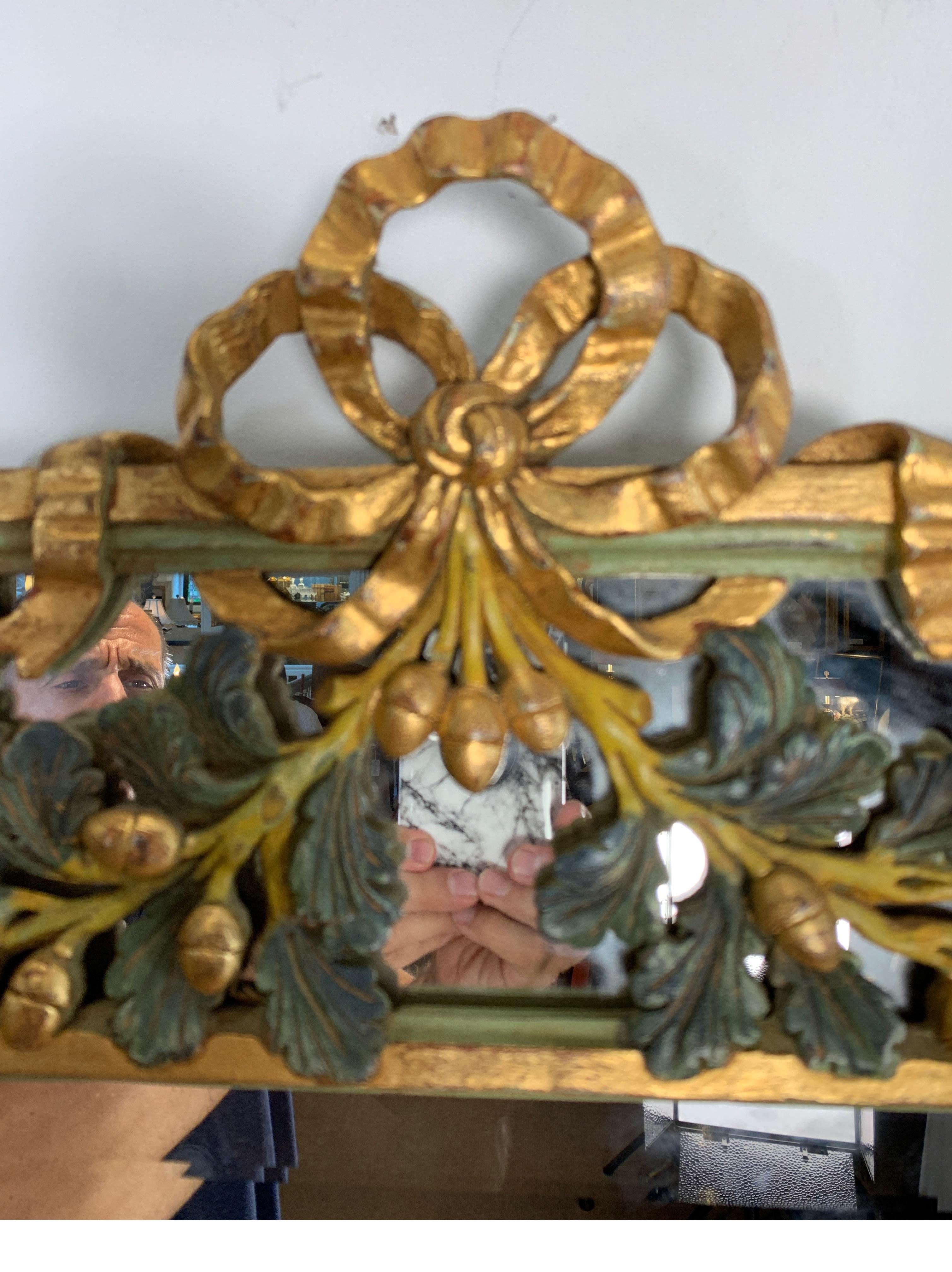 mirror with leaves around it