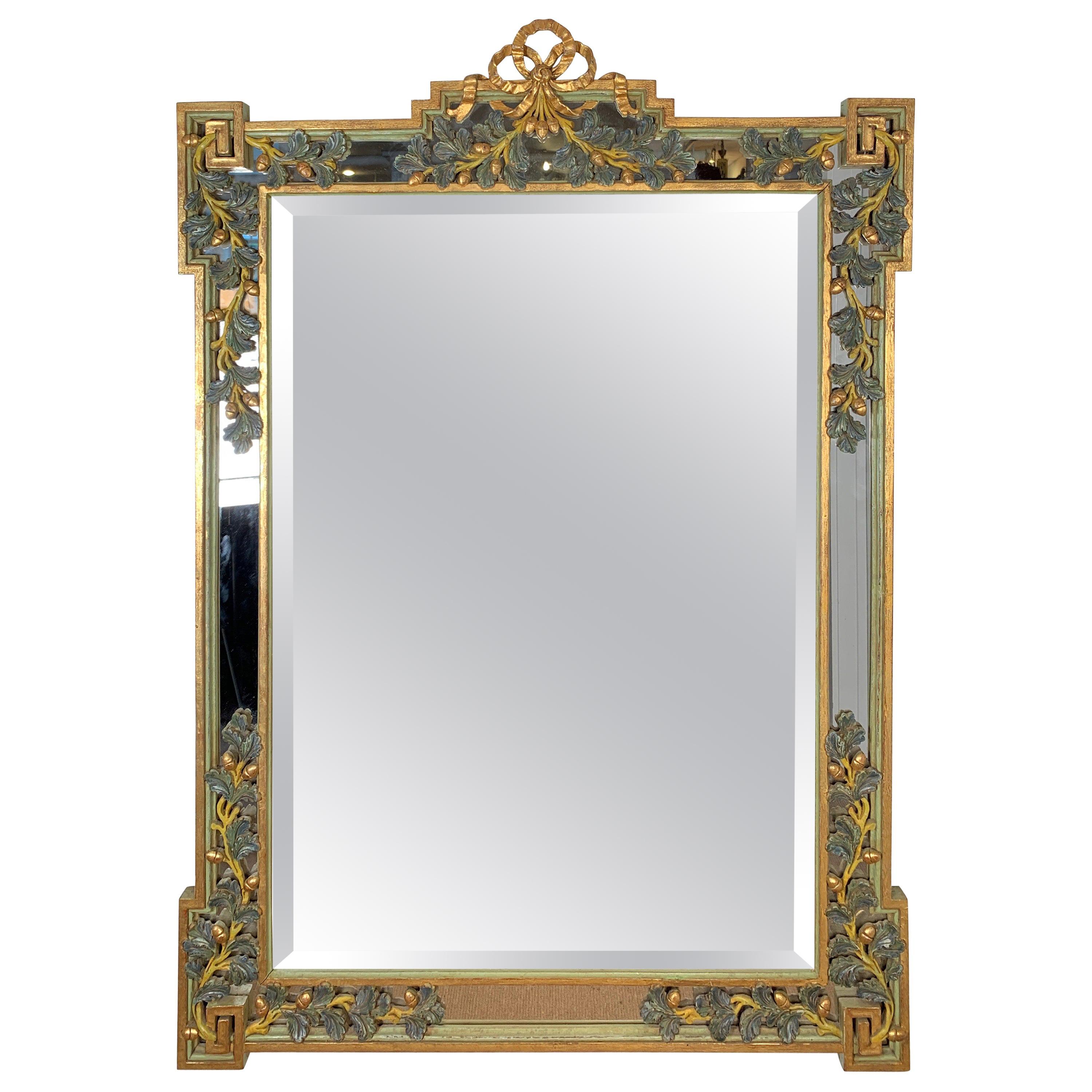 Elegant Large Gold Leaf Carved Mirror at 1stDibs large gold leaf mirror