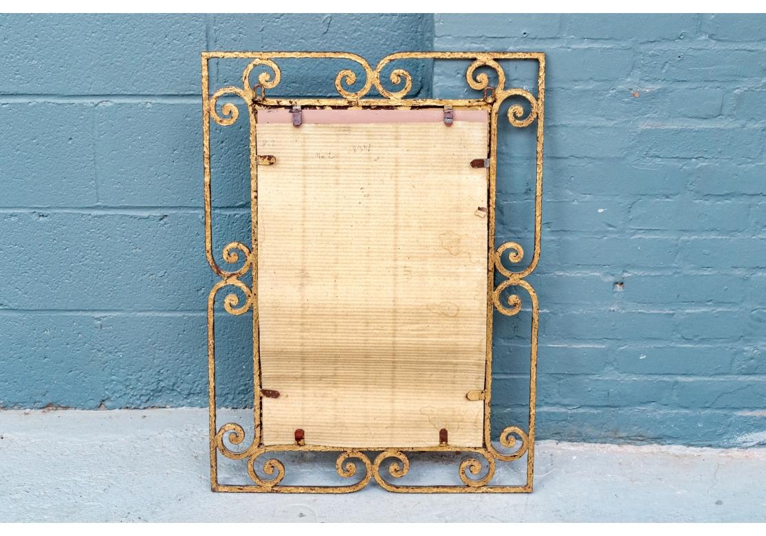 Elegant Gilt Finished Iron Framed Mirror (Hollywood Regency) im Angebot