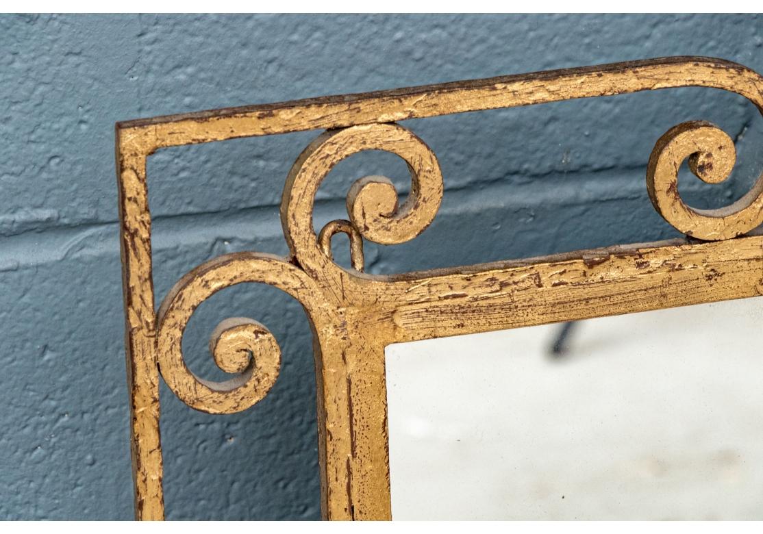 Elegant Gilt Finished Iron Framed Mirror (20. Jahrhundert) im Angebot