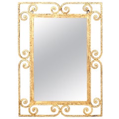 Elegant Gilt Finished Iron Framed Mirror