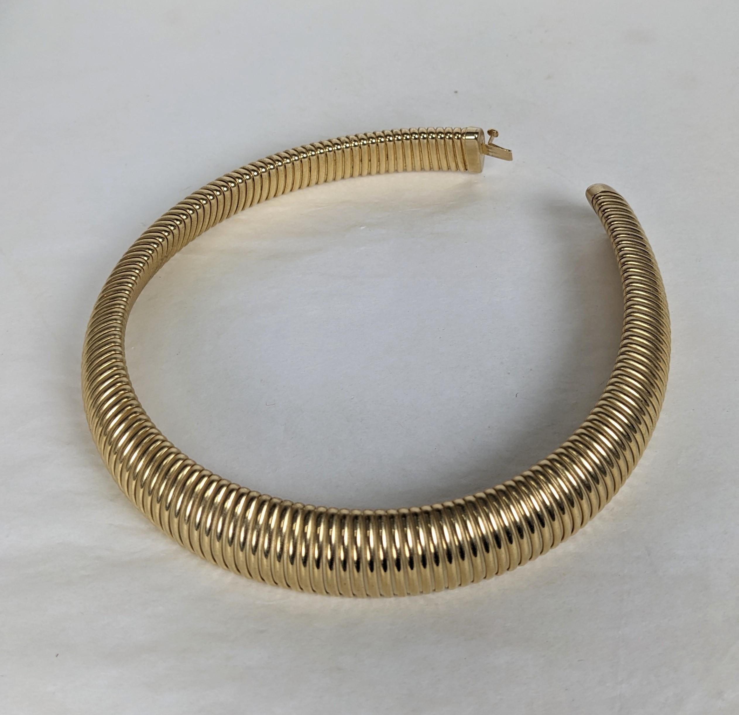 Elegant Gilt Gas Pipe Collar In Good Condition For Sale In New York, NY