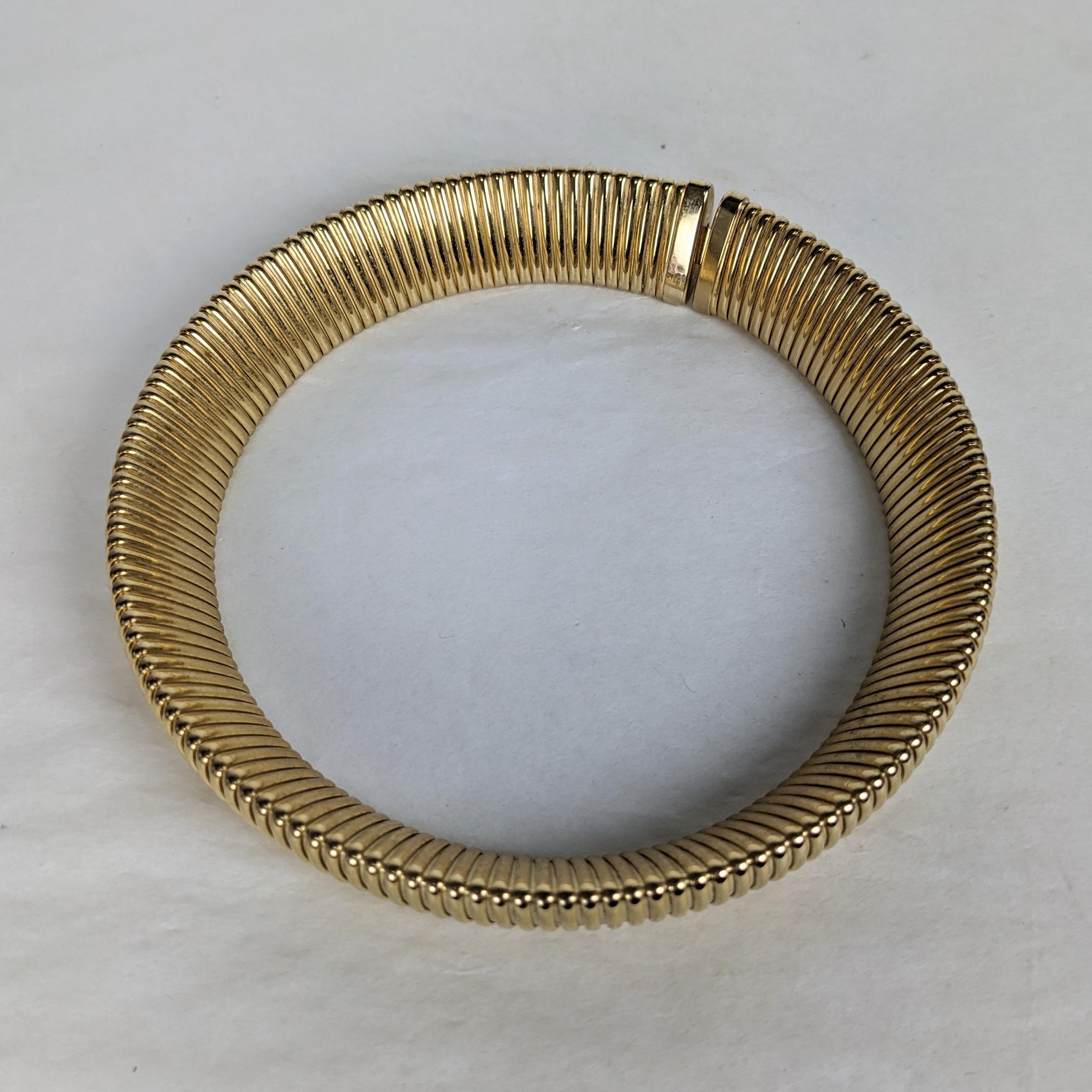 Elegant Gilt Gas Pipe Collar For Sale 1