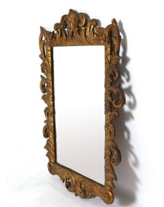 Elegant Gilt Italian Mirror 47.5"H x 35"W circa 1940s