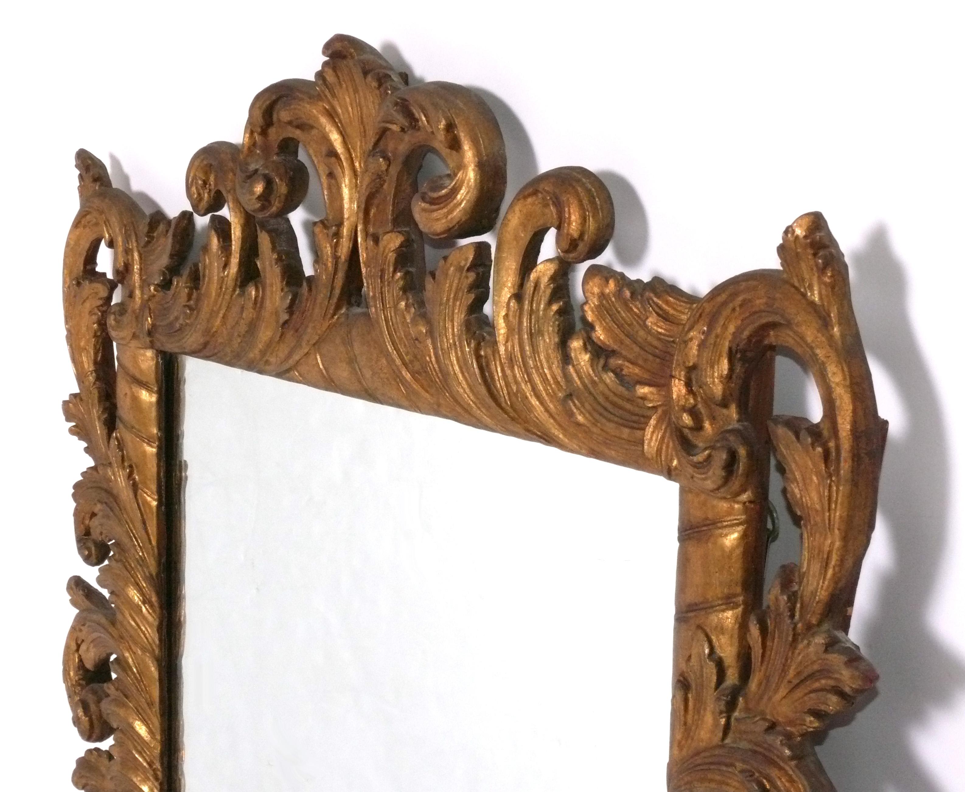 Hollywood Regency Elegant miroir italien doré 47.5 