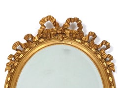 Elegant Gilt Ribbon Mirror 32"H x 24"W Circa 1940s Great Patina