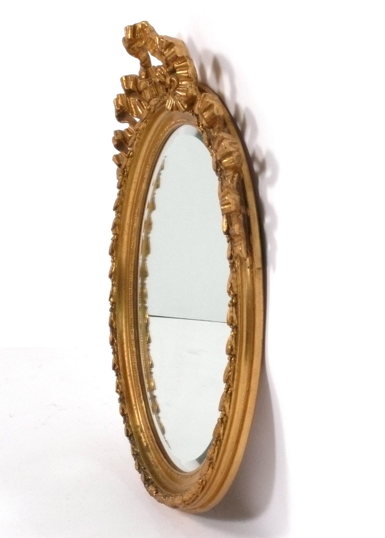 Regency Elegant miroir à ruban doré 32 