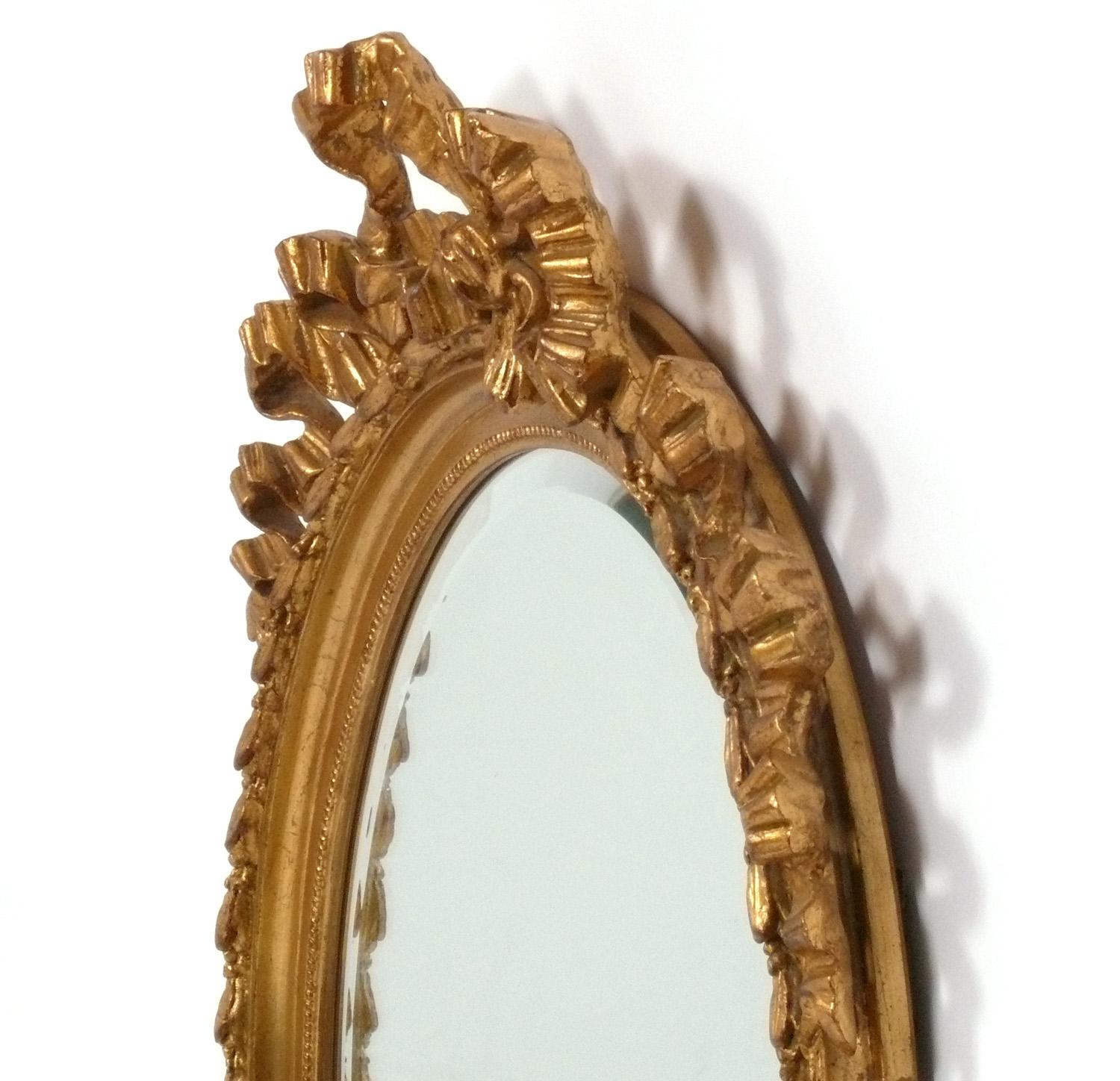 italien Elegant miroir à ruban doré 32 