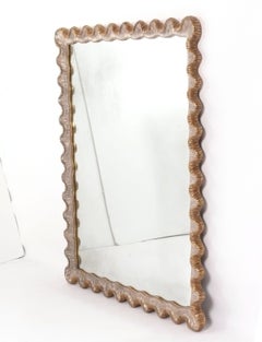 Elegant Gilt Scalloped Mirror 60" x 45"